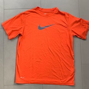 Nike dri-fit shirt, orange. Youth Large. EUC